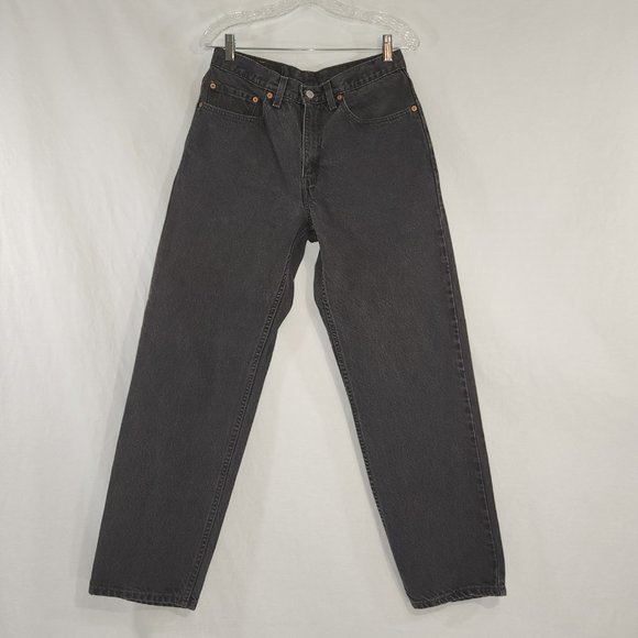 LEVI'S 550 VINTAGE Black Relaxed Fit Straight Leg High Rise W 32 L 30 100% Cot. - Picture 3 of 16